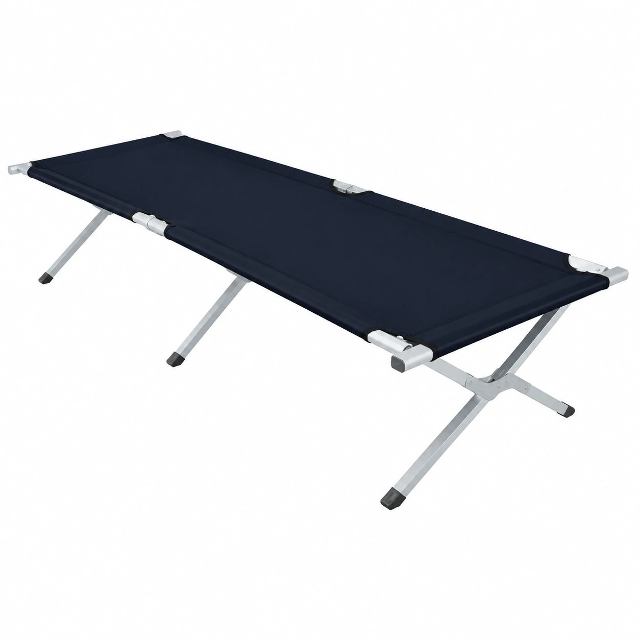 Robustes Grafner XL Campingbett mit Tragetasche, bis 150 kg, 600D Oxford-Gewebe, Schwarz