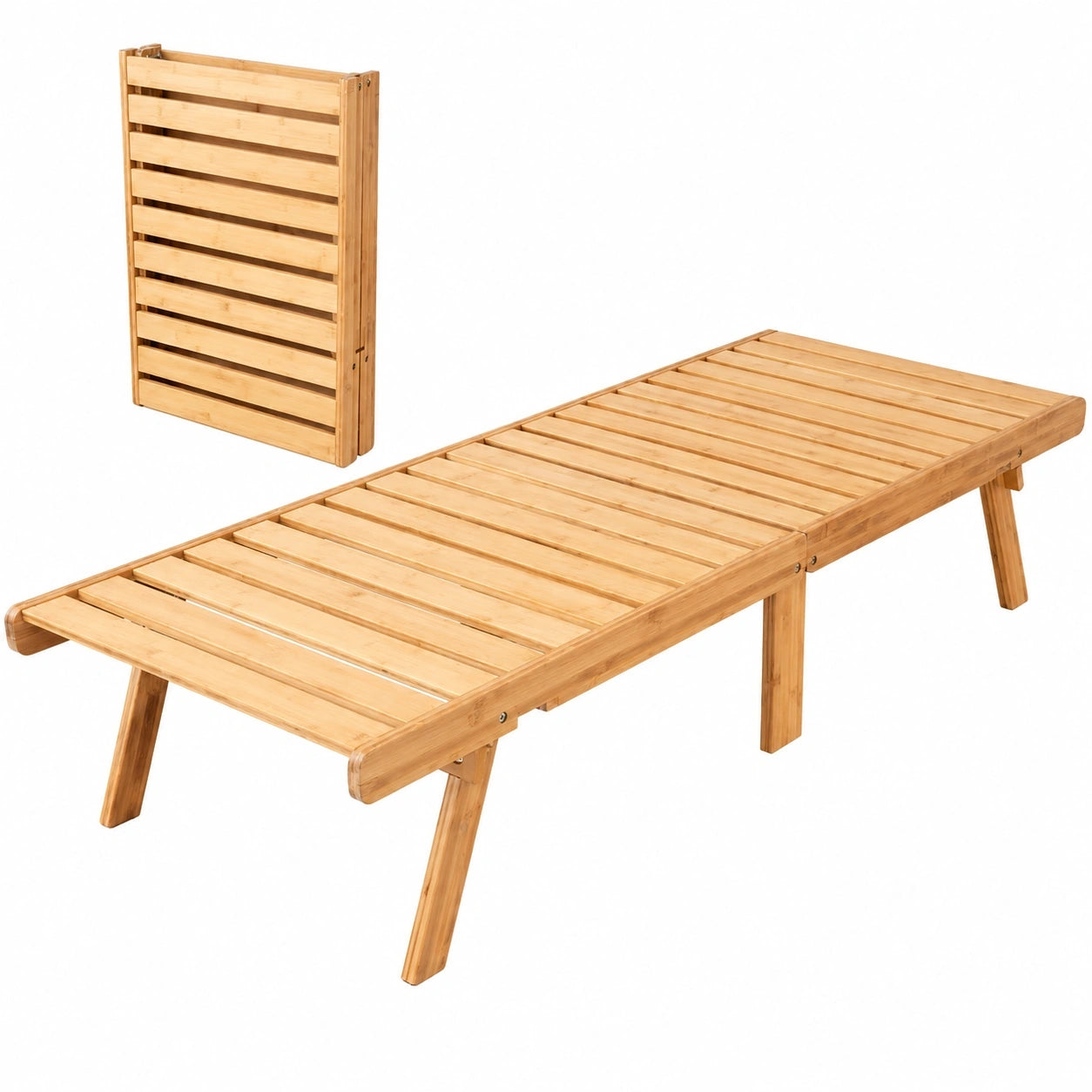 Faltbares Bambus-Lattenbett für Futon 70x180 cm - Atmungsaktiv & Platzsparend