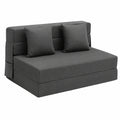VEVOR Klappbares 3-in-1 Schlafsofa mit Memory-Schaum und waschbarem Bezug, Dunkelgrau