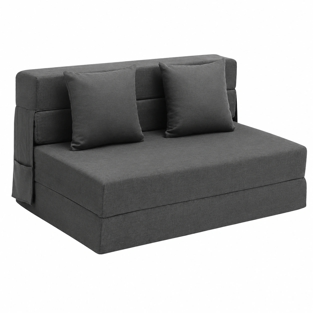 VEVOR Klappbares 3-in-1 Schlafsofa mit Memory-Schaum und waschbarem Bezug, Dunkelgrau