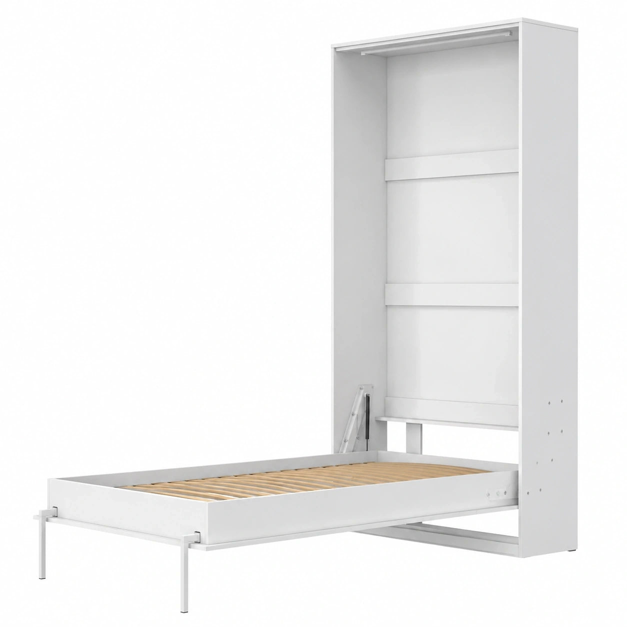 SMARTBett Klappbett Classic 100x200cm Vertikal Weiß mit Gasfedern