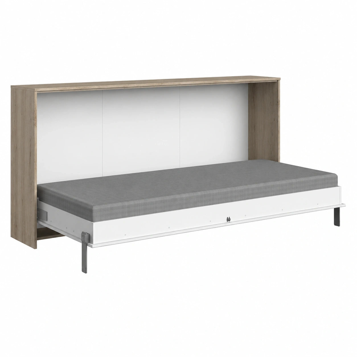 Hochwertiges Klappbett Juist in Eiche San Remo oder Weiß – TÜV-zertifiziertes Schrankbett, ideal für Jugend- oder Gästebereich, erhältlich in 90x200 cm, 120x200 cm und 140x200 cm