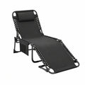 KingCamp Klappbare Gartenliegen 2er Set, Verstellbare Liegestühle mit Kopfkissen für Camping, Strand und Outdoor