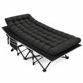 Klappbares Campingbett aus 2400D Oxfordgewebe, belastbar bis 250 kg, mit Seitentasche und Tragetasche, 190 x 71 x 36 cm