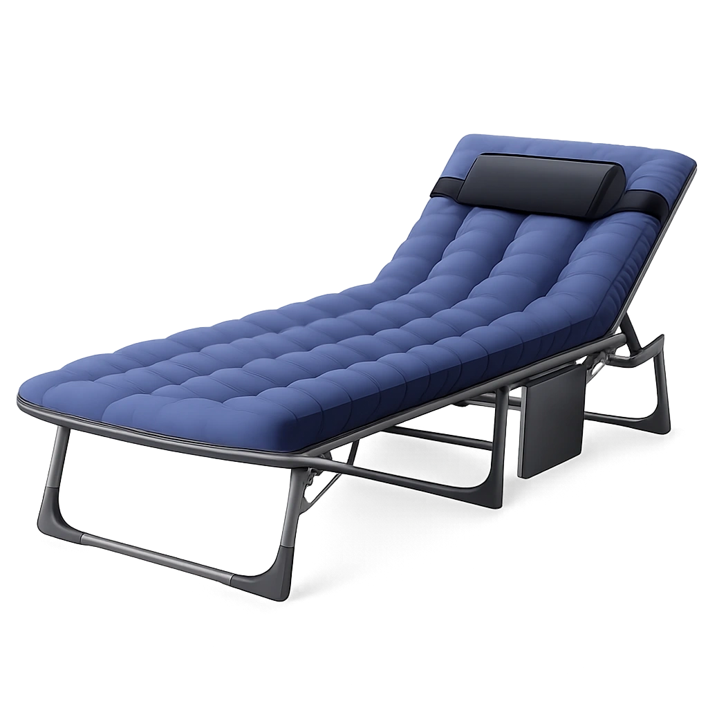 Verstellbare Sonnenliege Klappbar mit Matratze, Belastbar bis 200KG, Ideal für Garten, Balkon und Camping