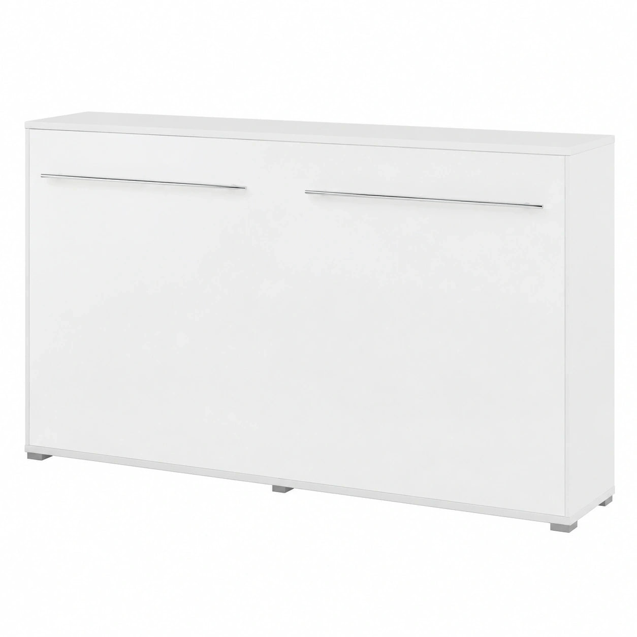 Multifunktionales Klappbett Concept PRO, horizontales Schrankbett, platzsparendes Design, 90x200 cm, Weiß Hochglanz