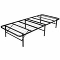 Metallbett 100x200cm mit Stauraum, Kompatibel mit Saugrobotern, Schwarz