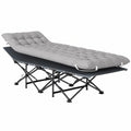 Zusammenklappbares Campingbett mit Matratze und Kissen, 185 x 68 x 37 cm, Tragkraft bis 150 kg, ideal für Outdoor-Aktivitäten