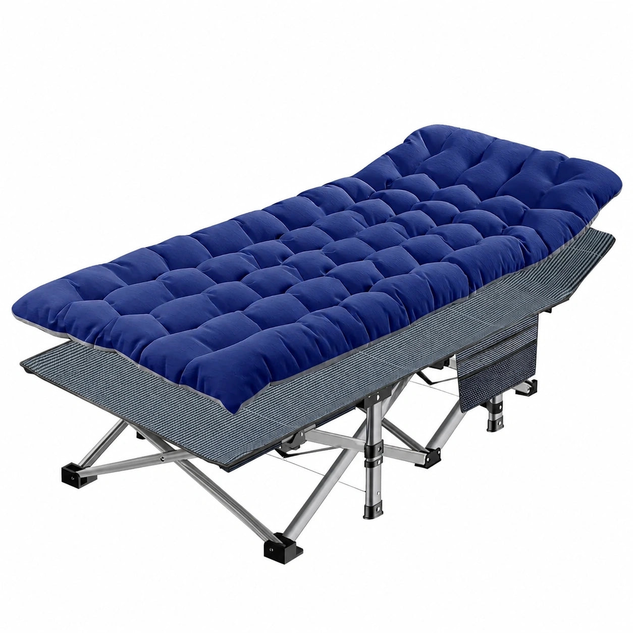 Klappbare Sonnenliege mit Matratze und Tasche, bis 200 kg, ideal für Garten und Camping