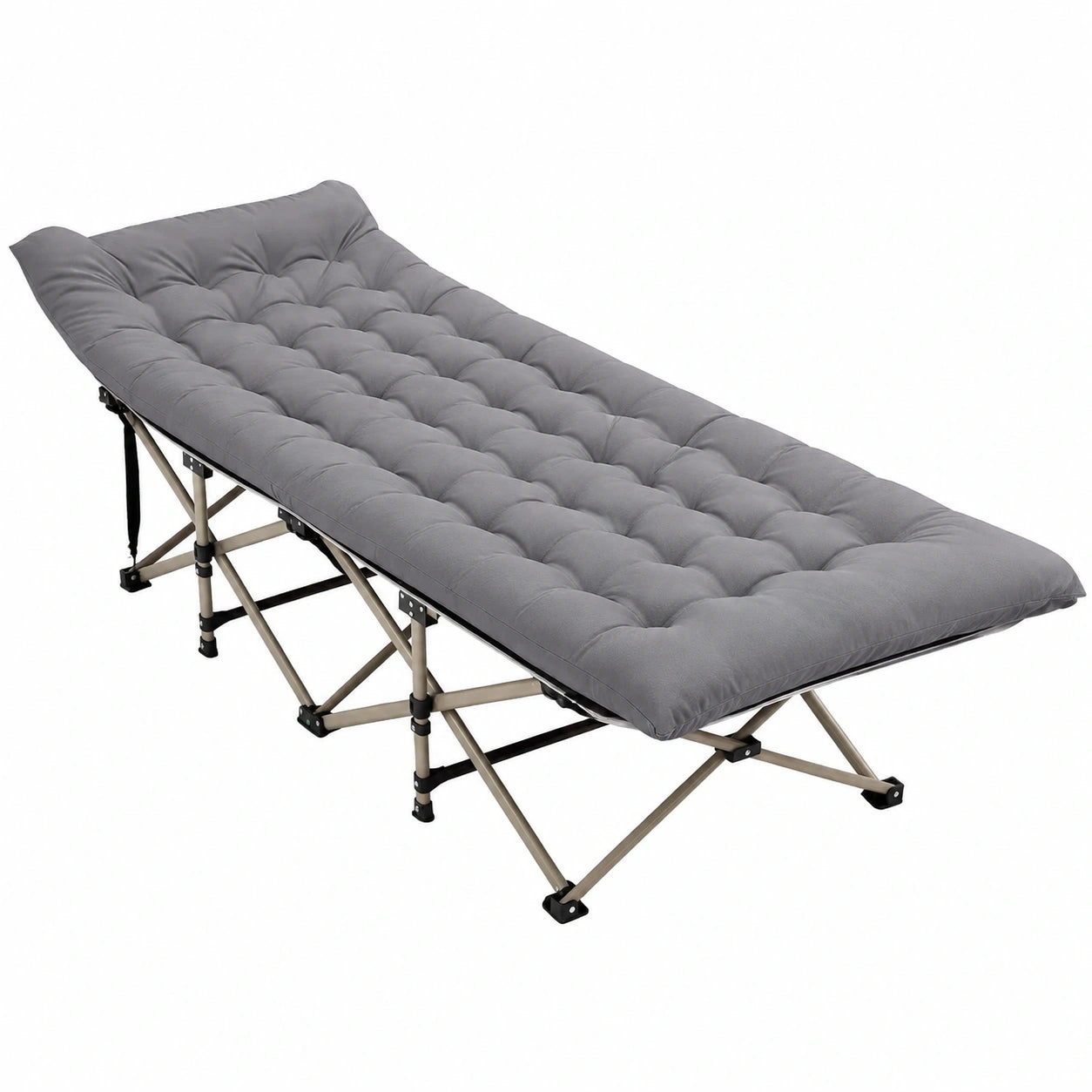 Faltbares Klappbett 185x72x37cm - Tragbare Campingliege für Garten und Pool, robuster Stahlrahmen bis 200kg, komfortabel für Erwachsene und Kinder