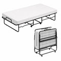 GOPLUS Klappbares Gästebett mit Schaumstoffmatratze und Metallrahmen, 90x190cm, Ideal für Gästezimmer und Büro