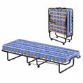 Faltbares Gästebett mit Memory-Schaum-Matratze, 80x200 cm, bis 120 kg, mit 4 Rollen
