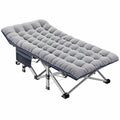 Faltbare Sonnenliege mit Matratze und Kopfstütze, 200 kg Tragkraft, für Garten und Camping, Grau