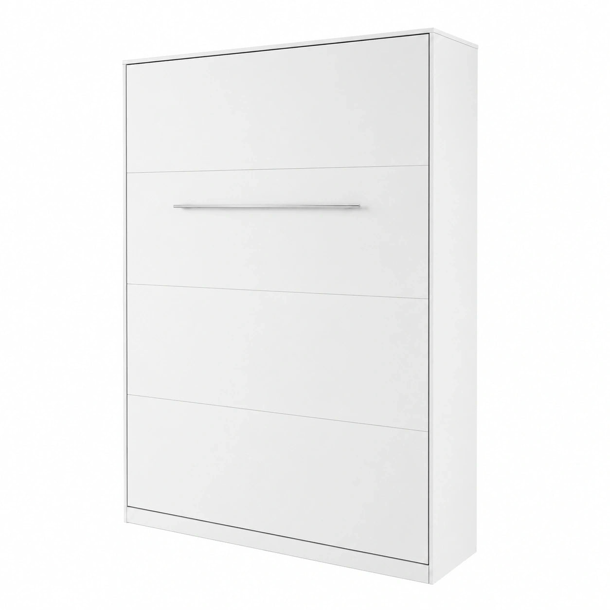 LENART Klappbett Concept PRO – Vertikales Wandbett mit Schrankfunktion, Mattweiß, 140 x 200 cm