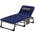 MOPHOTO Klappbares Campingbett 5-fach verstellbar für Erwachsene, Indoor & Outdoor, Reisen & Urlaub, Blau