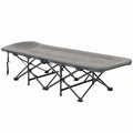 Klapparmes Campingbett mit Matratze und Kissen, 187 cm, Grau