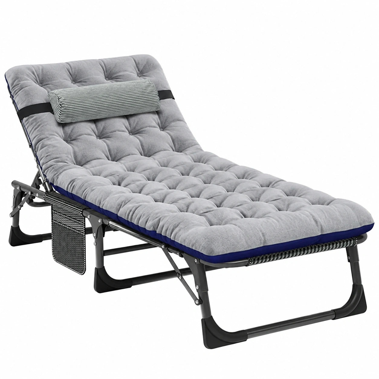 Klappbare Gartenliege mit Matratze, 200KG Traglast, für Camping und Reisen