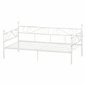 Metall-Tagesbett 90x200 cm, Wasserdichtes Sofabett für Gäste und Jugendzimmer, Weiß