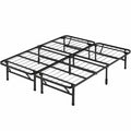 Zinus Klappbares Metallbett 160x190 cm Schwarz – Gästebett mit Stauraum – 35 cm Hoch