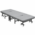 Klappbares Gästebett 90x200 cm mit Matratze, Stabil bis 200 kg, Reisebett auf Rollen, Metallrahmen für Kinder und Erwachsene
