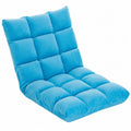 Verstellbarer Bodensessel Nexos Relax in Hellblau, 53x52x60cm, Klappbares Gästebett und Sitzkissen