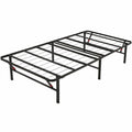Robustes Plattform-Bettgestell, kein Werkzeug notwendig, mit Stauraum, 90 x 200 cm, Schwarz