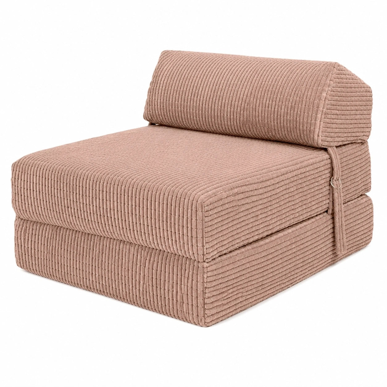 Loft 25 Klappbares Einzelbett Z Matratze | Bequemes Sitzsofa und Gästebett | Perfekt für Wohn- und Schlafzimmer | Tragbarer Futon (Camel)