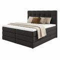 Hochwertiges Boxspringbett mit Stauraum, Schwarz, 160x200 cm